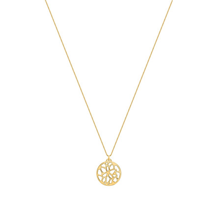 LES GEORGETTES PENDENTIF ROND Nenuphar finition or 25MM 70327881900000