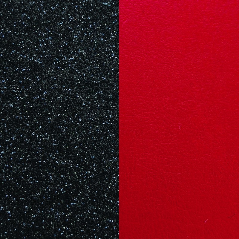 Cuir pour bracelet 8 mm Les Georgettes Glitter noir/Rouge 703215299CG000