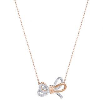 Collier Femme Swarovski Lielong Bow doré rose 5440636