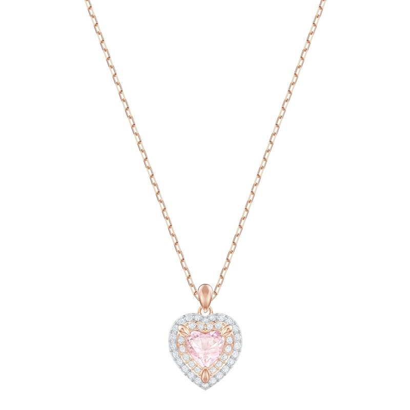 Collier Femme Swarovski One Pendant doré rose 5439314