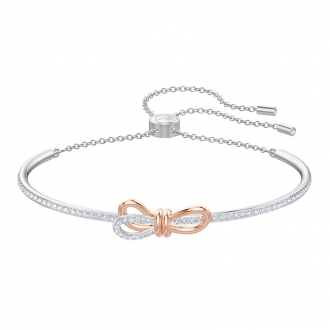 Bracelet jonc Swarovski Lifelong Bow doré rose 5447079