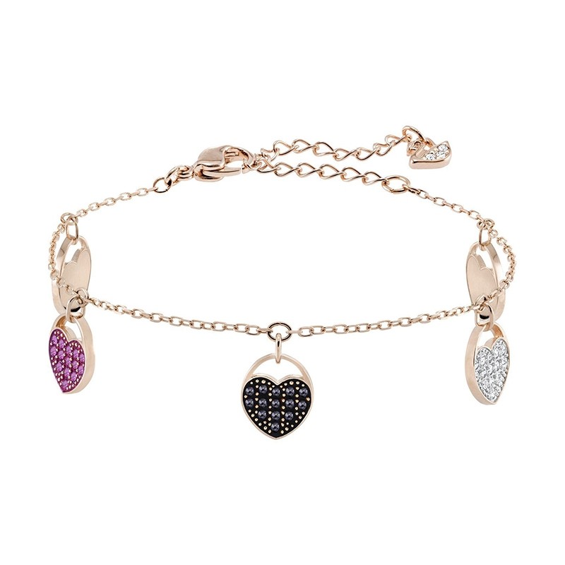 Bracelet Swarovski Heart doré rose 5472444