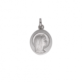 Pendentif Carador vierge Marie or blanc 375/000 9K20491G