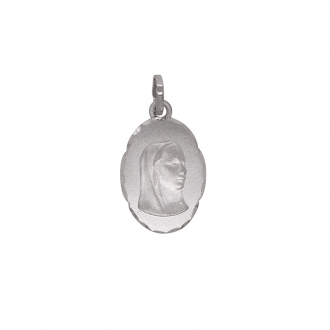 Pendentif Carador Marie or blanc 375/000 661046