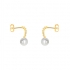 Boucles d'oreilles Carador or 375/000 oxyde et perle PE0108