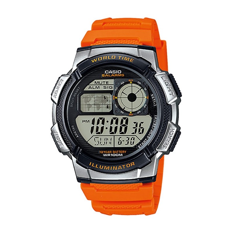 Montre Casio Collection World Time orange AE-1000W-4BVEF