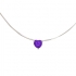 Collier Carador fantaisie souple Oxyde de zirconium violet