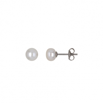 Boucles d'oreilles Carador argent 925/000 et perle 6 mm