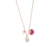 Collier Swarovski Ginger plaqué or rose, cristal rose 5472446