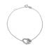 Bracelet Femme Carador duo cœurs enlacés argent 925/000 et oxyde de zirconium