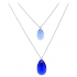 Collier Indicolite 2 Larmes cristaux bleus CO -SABINE-296