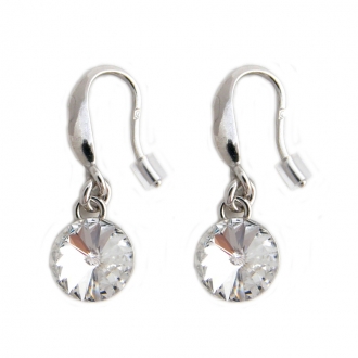 Boucles d'oreilles Indicolite Emily cristal blanc BOCREMI001