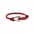 Bracelet Homme Carador POULIE tissu noir et rouge