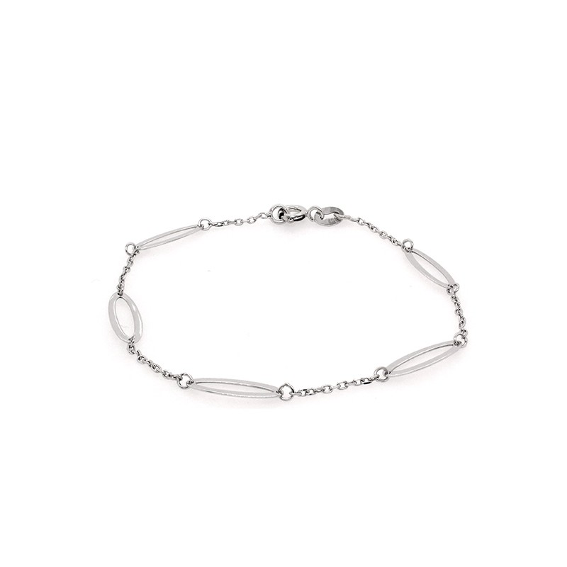 Bracelet Carador maille alternée fantaisie en argent 925/000