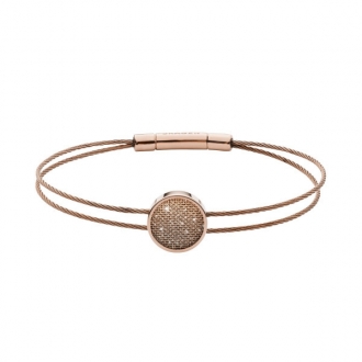 Bracelet skagen en acier doré rose