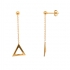 Boucles d'oreilles pendantes Carador Géométrie triangle or 375/000