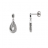 Boucles d'oreilles Carador gouttelette argent 925/000 et oxydes de zirconium