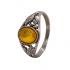 Bague Carador ambre et argent 925/000