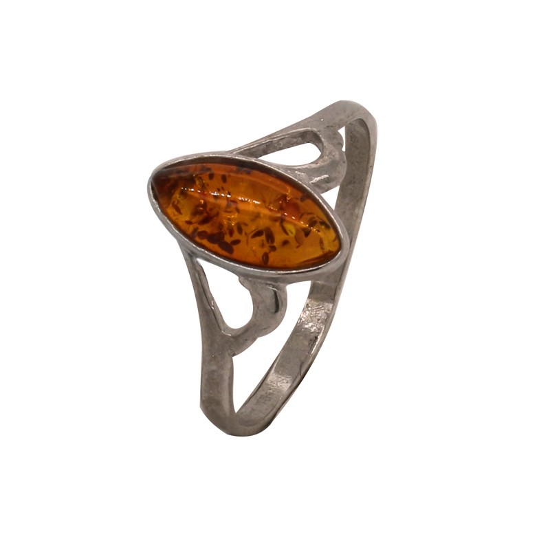 Bague CARADOR argent 925/000 et ambre