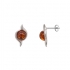 Boucles d'oreilles Clous Carador argent 925/000 et ambre