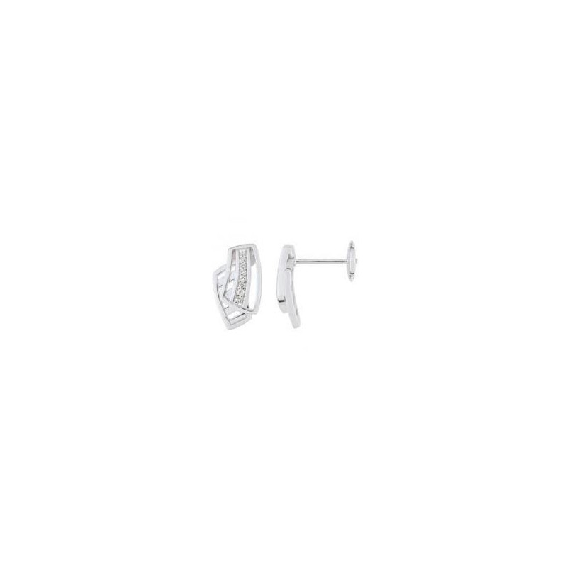 Boucle d'oreille Carador en argent 925/000 et oxyde de zirconium