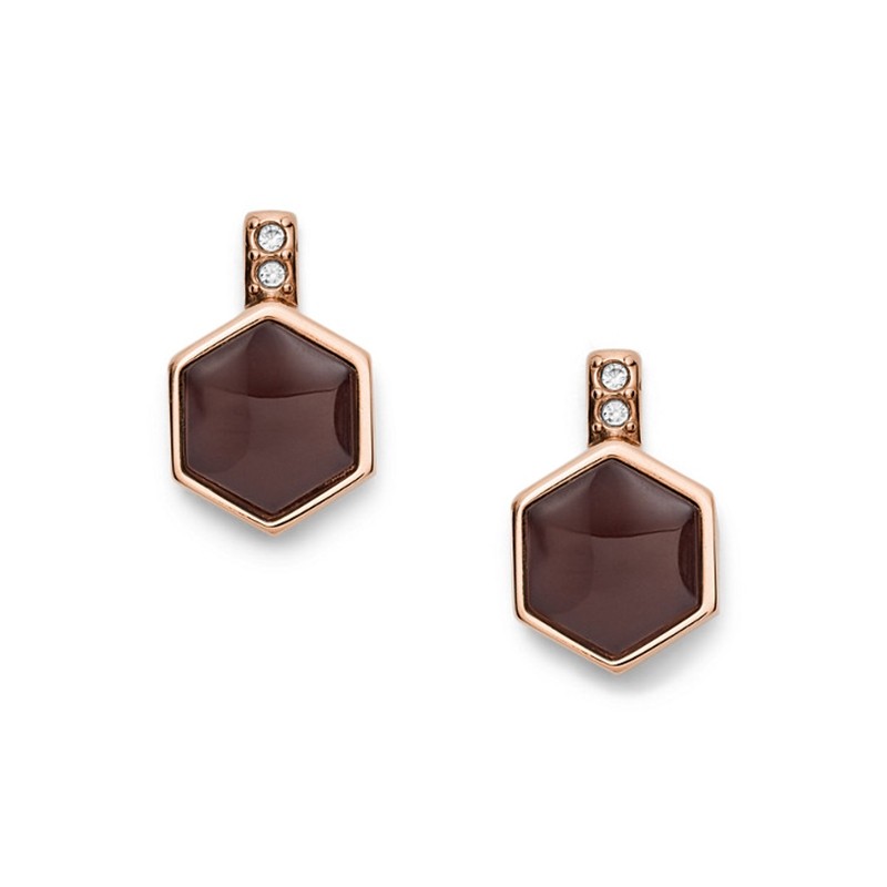 Boucles d'oreilles Femme Fossil Hexagones JF03059791