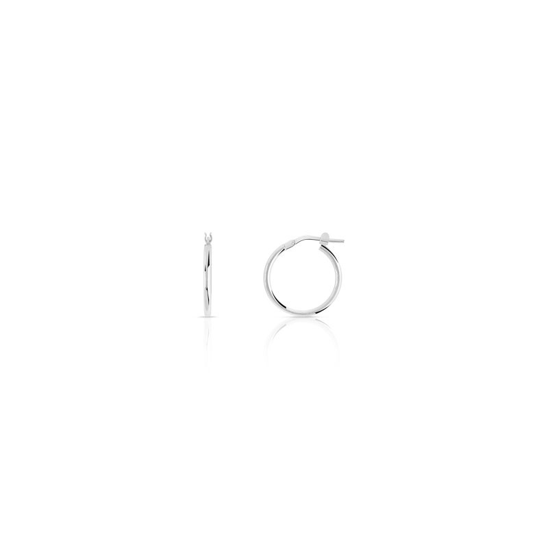 Boucles d'oreilles créoles argent 925/000  Diamétre 1.6cm.DJ421-2207