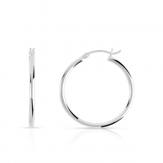 Boucles d'oreilles créoles argent 925/000  Diamétre 4.6cm. DJ421-2506