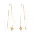 Boucles d'oreilles Carador chaine traversante triangle en or 375/000