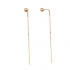 Boucles d'oreilles Carador chaine traversante et boule en or 375/000