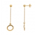 Boucles d'oreilles pendantes Carador sphère suspendue en or 375/000