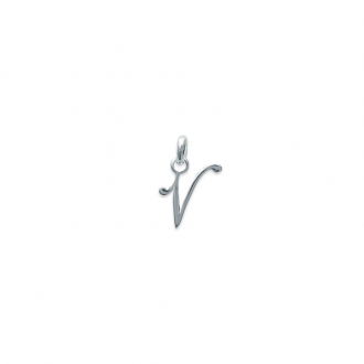 Pendentif initiale lettre V en argent 925/000. 748115522-Carador