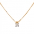 Collier Solitaire Carador Or jaune 375/000 et diamant 0,30 cts