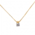 Collier Solitaire Carador Or jaune 375/000 et diamant 0,40 cts