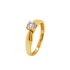 Bague Solitaire Or jaune 375/000 et diamant 0,4 cts