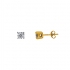 Boucles d'oreilles Carador solitaire or jaune 375/000, diamant 0,50 cts