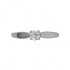 Solitaire Carador diamant 0,25 cts serti griffes, or blanc 375/000