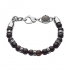 Bracelet Diesel en acier et perle d'agate noir - DX1163040