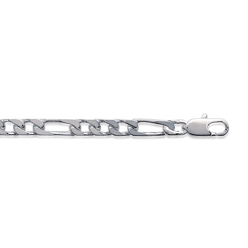 Bracelet chaine maille figaro alternée 1-3 Argent 925/000 Carador. 