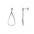 Boucles d'oreilles pendantes Carador motif goutte en argent 925/000