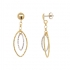 Boucles d'oreilles pendantes or 375/000 bicolore 9K3559G