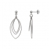 Boucles d'oreilles pendantes Carador pétales en argent 925/000 