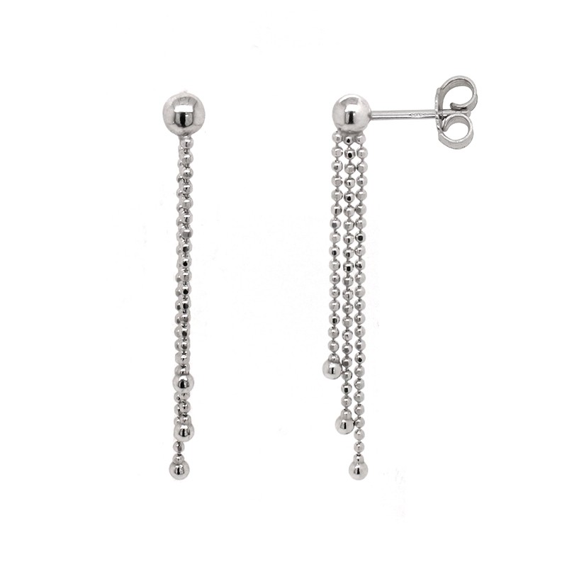 Boucles d'oreilles Femme Carador pendantes serpentin et chaine argent 925 /000