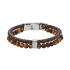 Bracelet FOSSIL en cuir marron