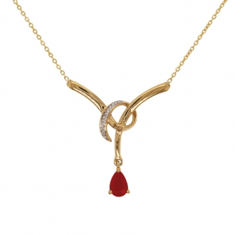 Collier Carador Rubis et Or jaune 375/000