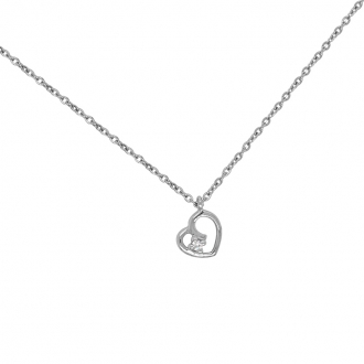 Collier Or 375/000 et Oxyde de Zirconium