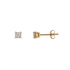 Boucles d'oreilles Carador solitaire or jaune 375/000, diamant 0,15 cts