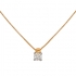 Collier Solitaire carador Or jaune 375/000 et diamant 0,18 cts