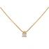 Collier solitaire Carador Orjaune 375/000 et diamant 0,25 cts