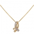 Collier Carador en Or 375/000 bicolore et diamant 0,01 cts